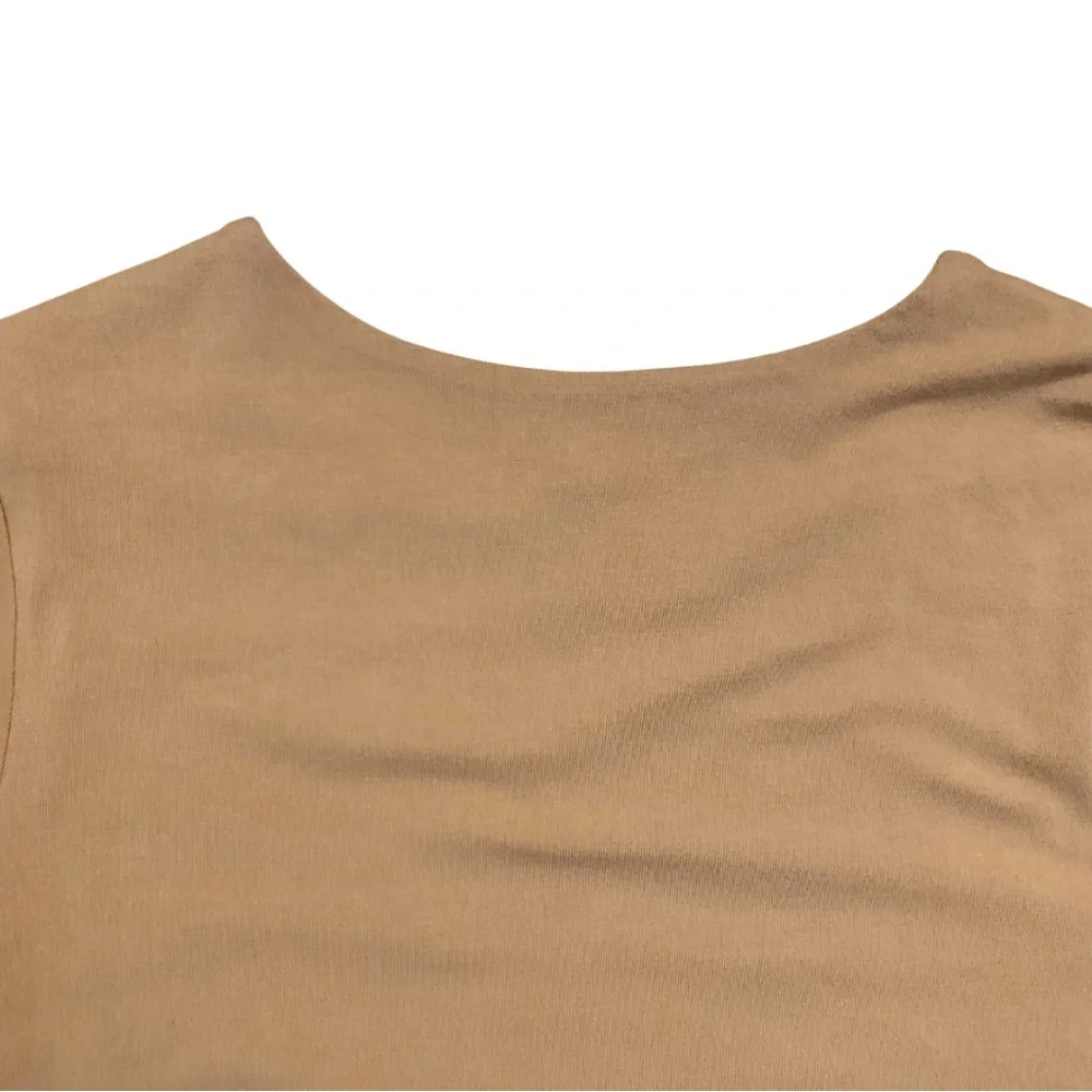 Set of 2 Bodysuit Short Sleeves Size Small Stretch Purple Tan Beige - Picture 8 of 16